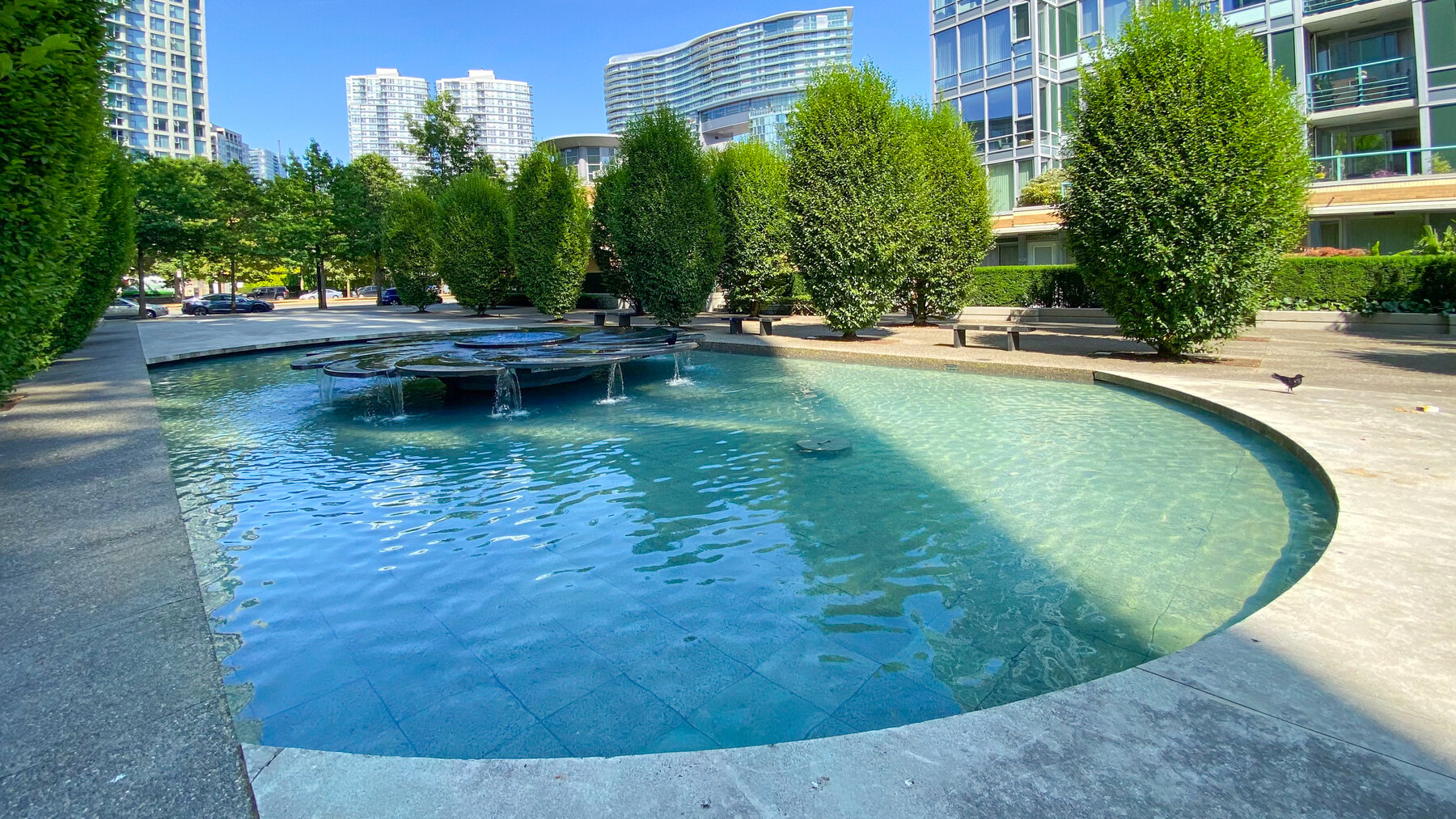 Waterfront condo steps from the seawall